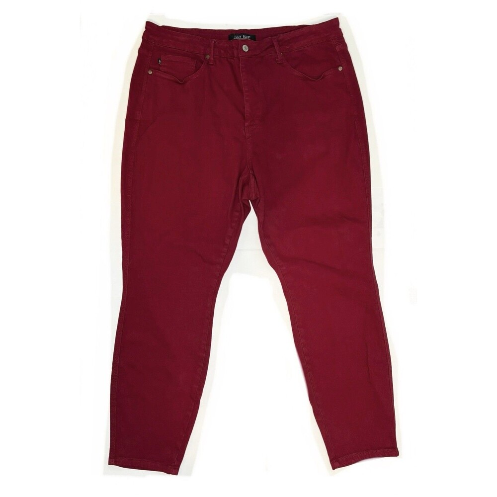 Judy Blue Jeans Womens 20W Scarlet High Rise Tummy Control Top Skinny Comfort